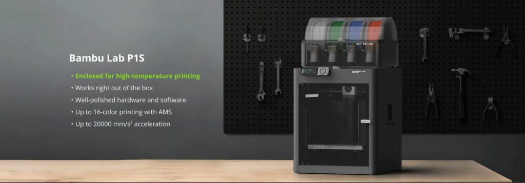 Bambu Lab P1S With AMS 2 Pro 3D Printer - WOL 3D - 3D Printers