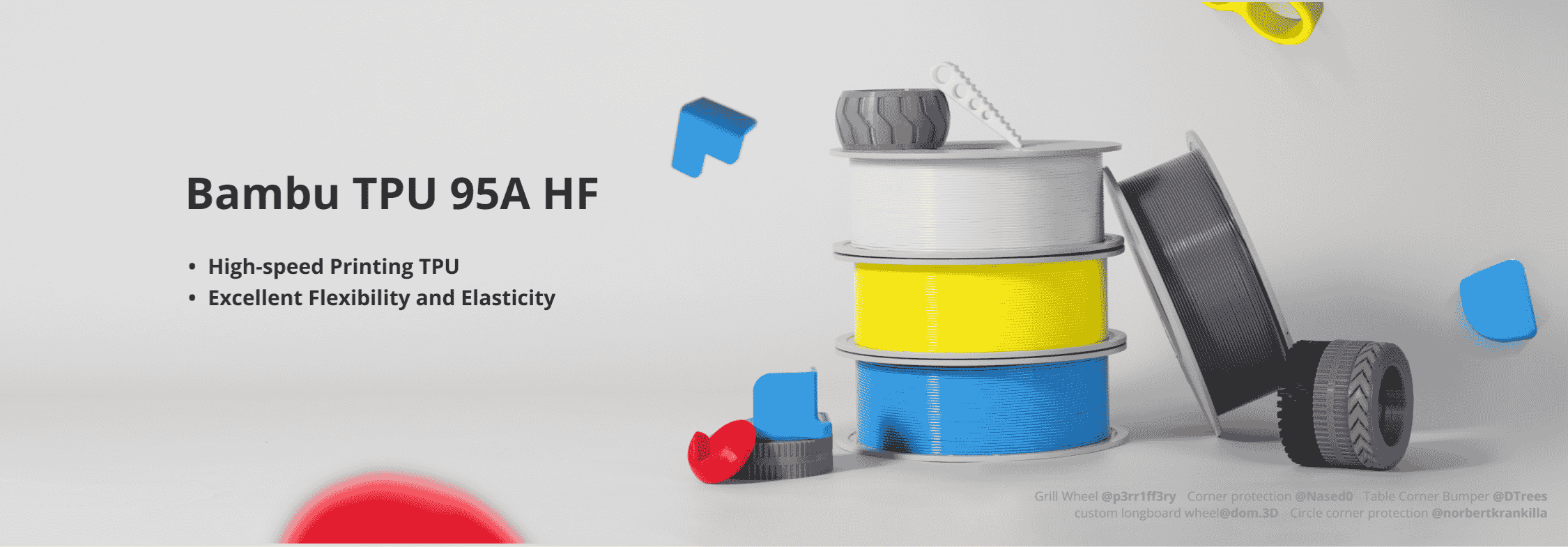 【新品未使用】bambu フィラメント高速TPU 95A HF 白 TPU 95A HF | Bambu Lab Asia Store