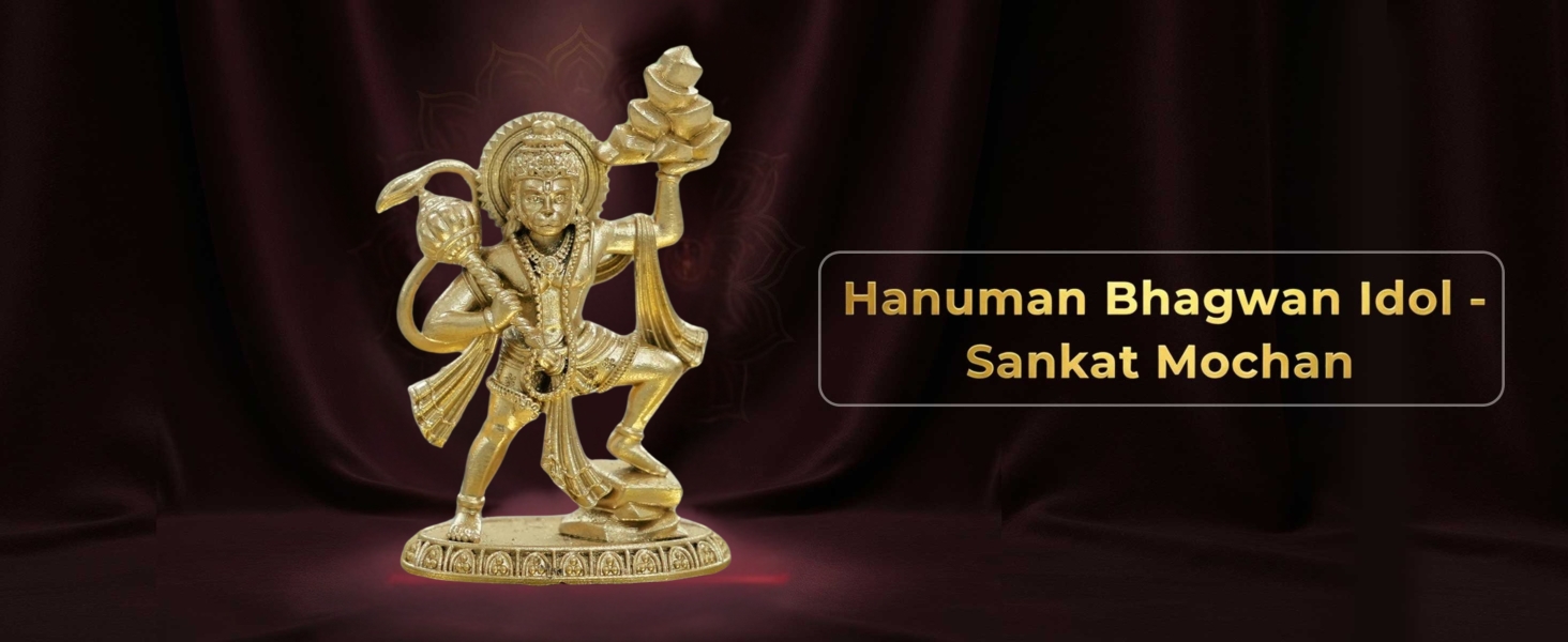 Hanuman Bhagwan Idol – Sankat Mochan Gold Color - WOL 3D - 3D Printers
