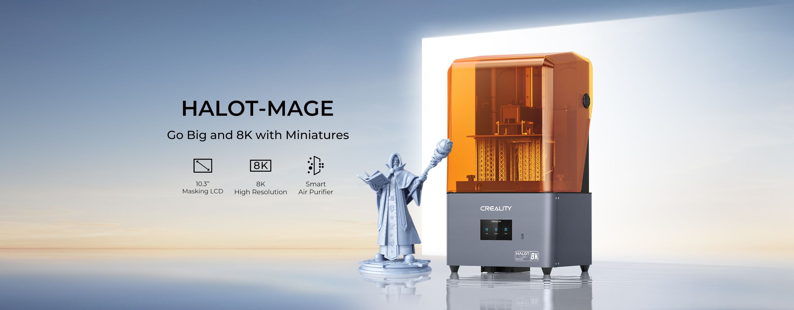 Creality Halot Mage 8K Resin Printer + Free 5L Standard Resin